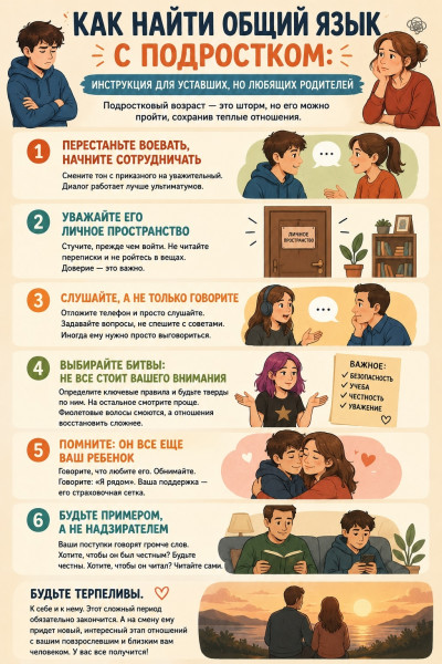Как найти общий язык с подростком?